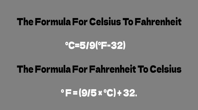 What Is 36.8 Celsius In Fahrenheit Formula