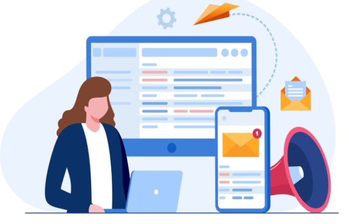 typical email distribution in an inbox